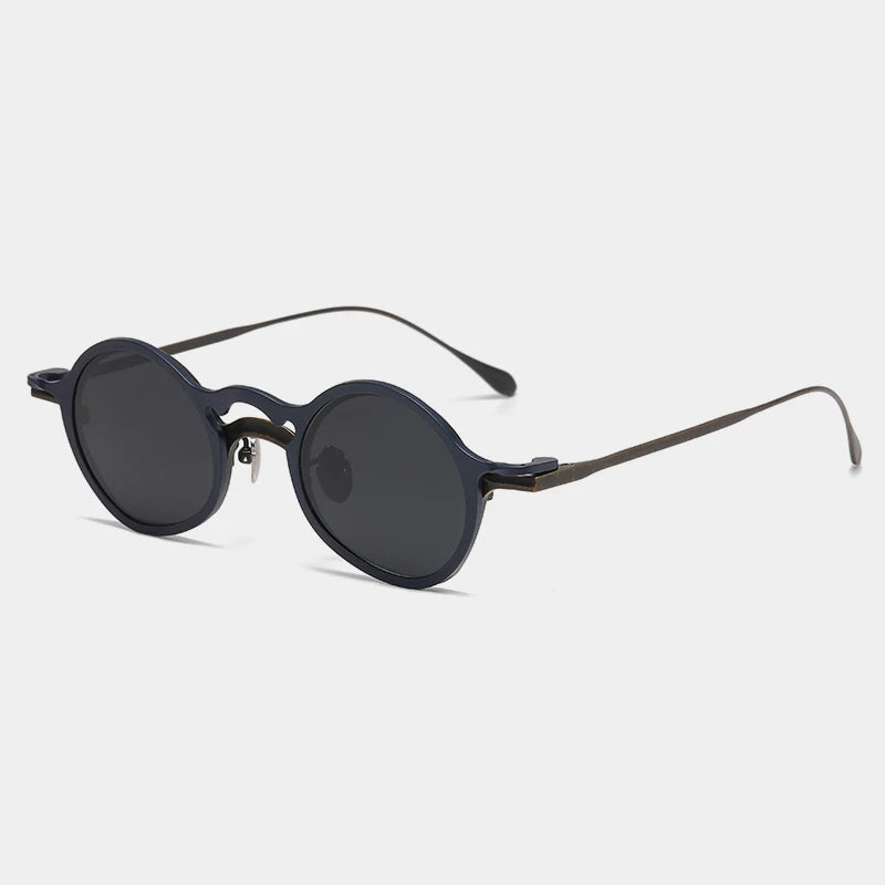 Gatenac Titanium Round Eyeglasses Clip On Sunglasses – FuzWeb