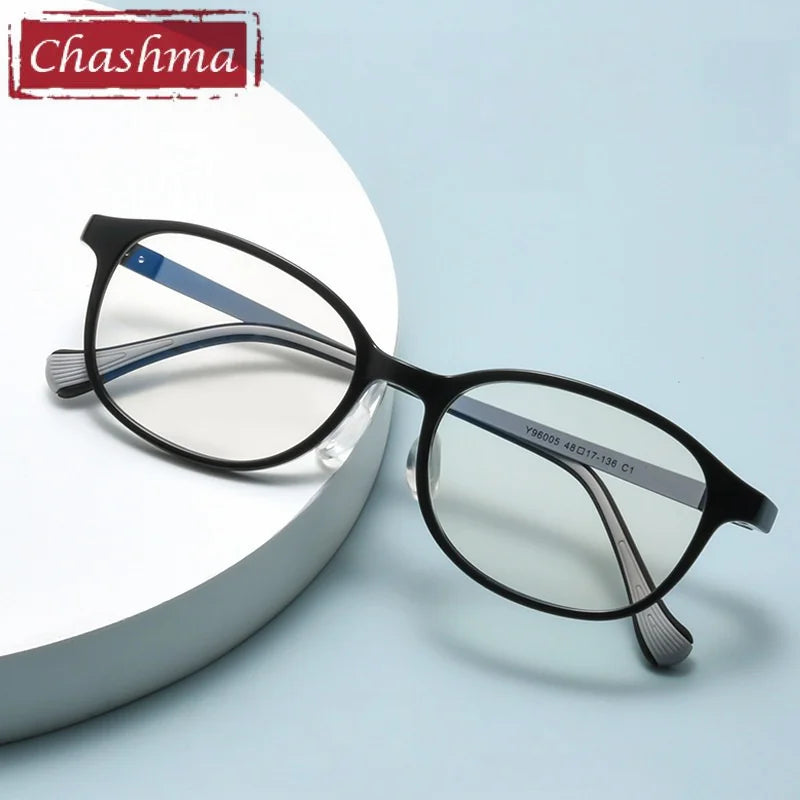 Chashma Ochki Unisex Youth's Full Rim Square Tr 90 Titanium Eyeglasses 896005