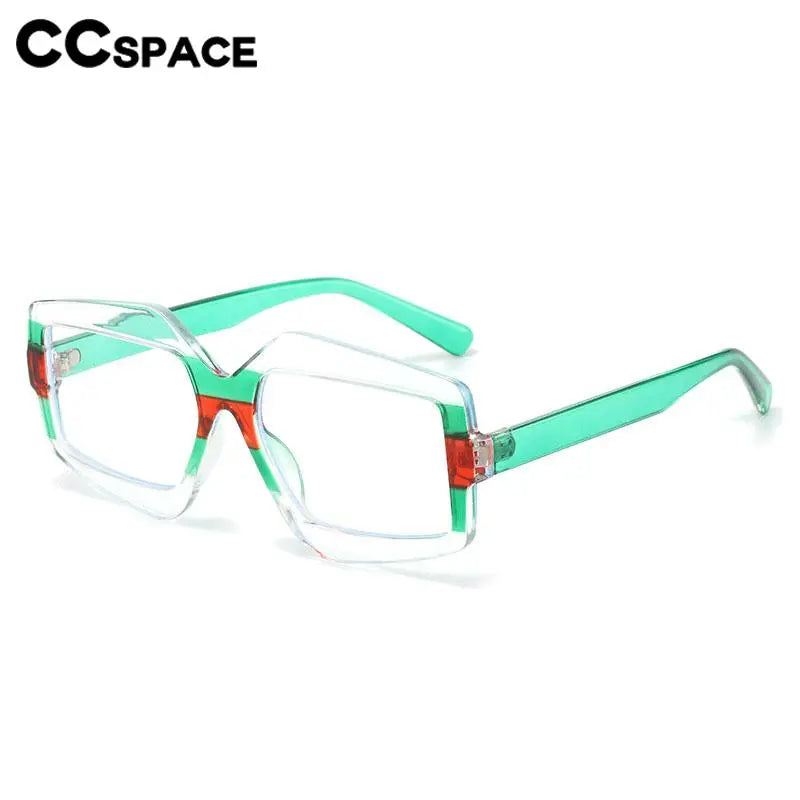 CCspace Unisex Full Rim Square Plastic Eyeglasses Sunglasses 56825 Full Rim CCspace   
