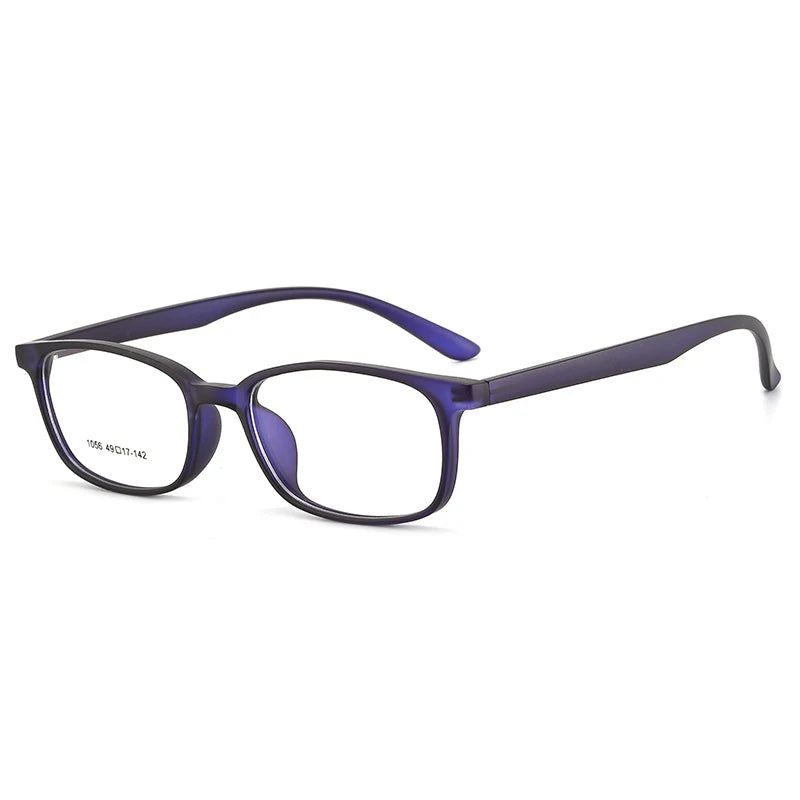 Reven Jate Unisex Small Full Rim Square Plastic Eyeglasses 1056 Full Rim Reven Jate dark blue  
