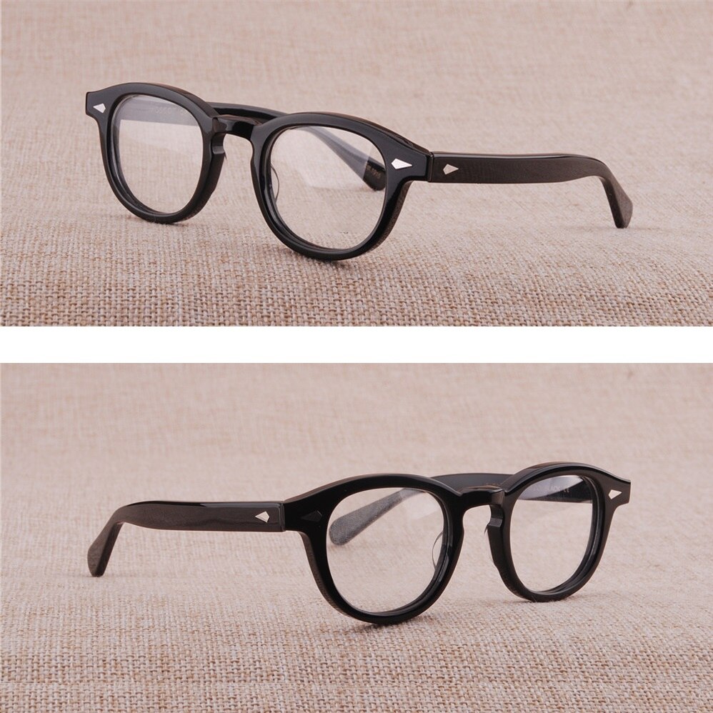 Cubojue Unisex Full Rim Square Acetate Myopic Reading Glasses Tortoise 3844 Reading Glasses Cubojue no function lens 0 large black 