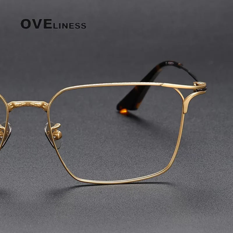 Oveliness Unisex Full Rim Square Titanium Eyeglasses 81001 Full Rim Oveliness   