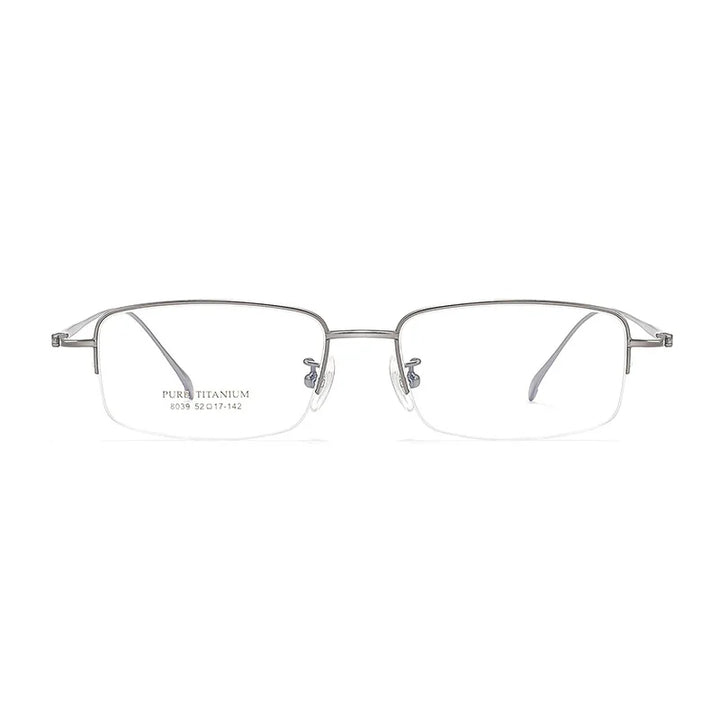 Vicky Unisex Semi Rim Square Titanium Reading Glasses V0839 Reading Glasses Vicky   