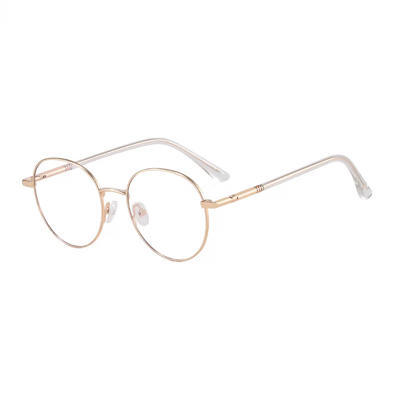 Ralferty Women's Full Rim Round Alloy Eyeglasses R83604 Full Rim Ralferty C3 Gold CHINA 