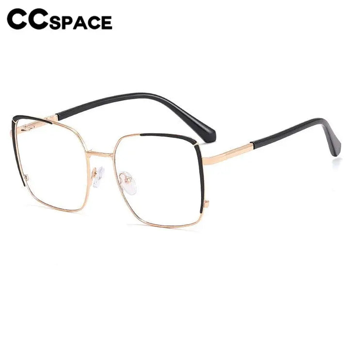 CCSpace Women's Full Rim Oversize Square Alloy Eyeglasses 57184 Full Rim CCspace   