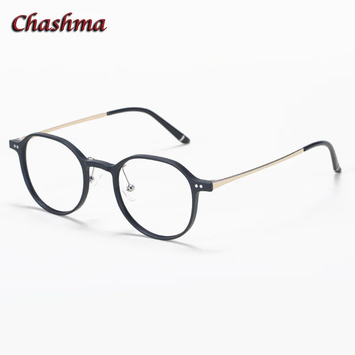 Chashma Ochki Unisex Youth's Full Rim Round Ultem Eyeglasses 2186 Full Rim Chashma Ochki Matte Black  