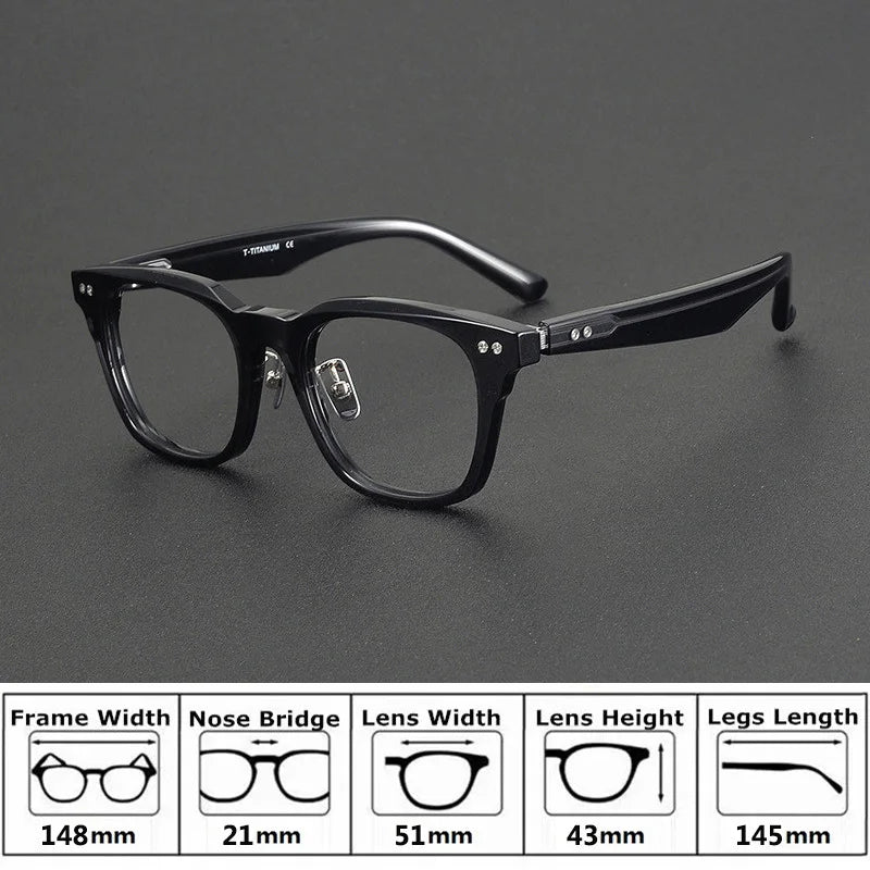 Bobbie Unisex Full Rim Square Acetate Eyeglasses NP-161