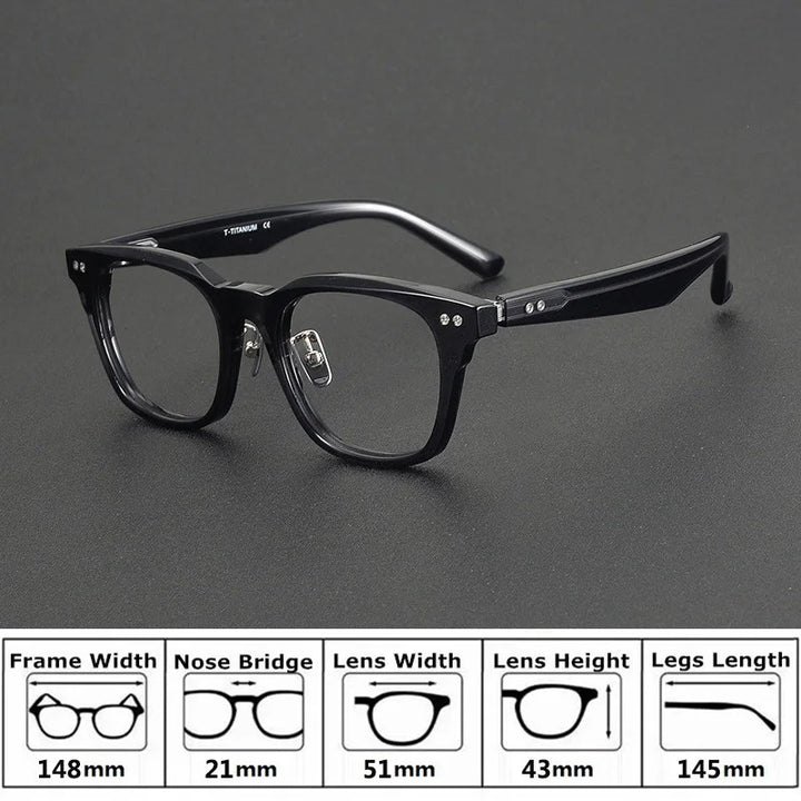 Bobbie Unisex Full Rim Square Acetate Eyeglasses NP-161