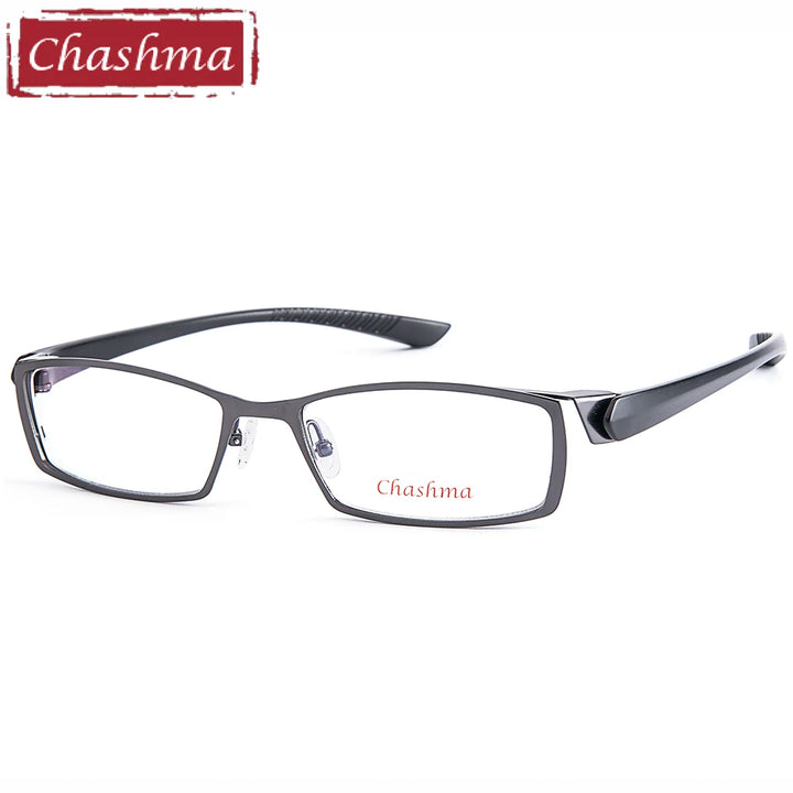 Chashma Ottica Men's Full Rim Rectangle Titanium Alloy Eyeglasses 58924