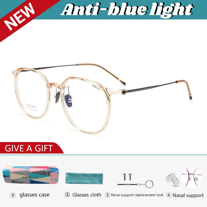 Vicky Unisex Full Rim Oval Square Tr 90 Titanium Reading Glasses 749104