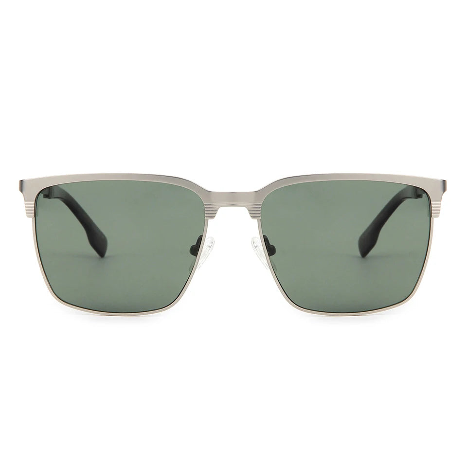 Esnbie Unisex Full Rim Square Titanium Polarized Sunglasses ST195-1