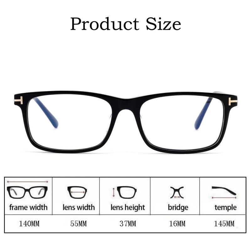 Yimaruili Unisex Full Rim Square Acetate Eyeglasses Y5584 Full Rim Yimaruili Eyeglasses   