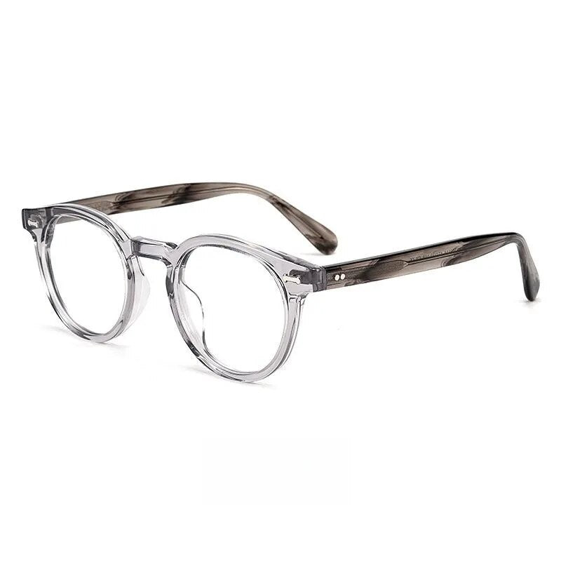 Yimaruili Unisex Full Rim Round Acetate Eyeglasses Kbt9861 Full Rim Yimaruili Eyeglasses   