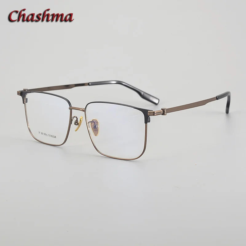 Chashma Ottica Men's Full Rim Square Titanium Eyeglasses 966024