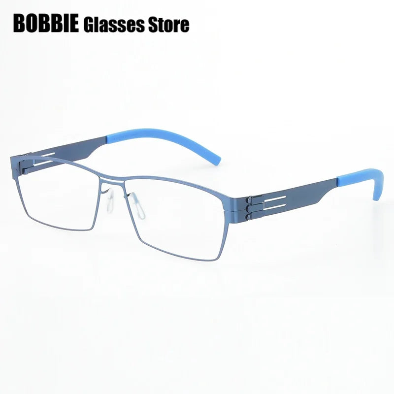 Bobbie Unisex Full Rim Square Steel Screwless Eyeglasses 765083