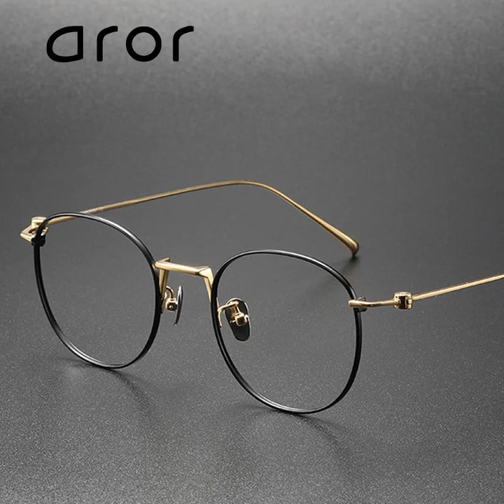 Aror Women's Full Rim Oval Square Titanium Eyeglasses 94871 Full Rim Aror