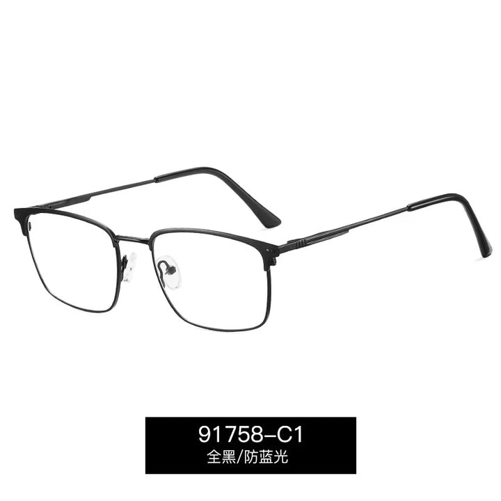 Reven Jate Unisex Full Rim Square Tr 90 Alloy Eyeglasses 391758