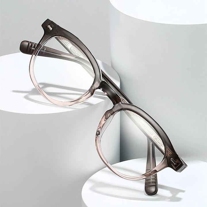 Kocolior Women's Full Rim Square Tr 90 Photochromic Reading Glasses 28025