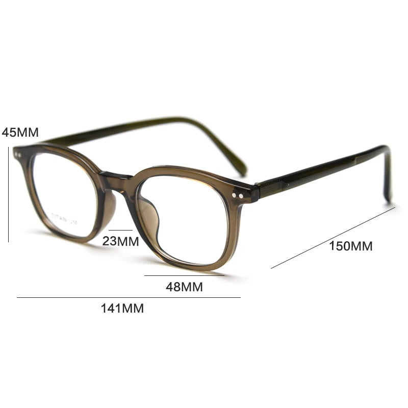 Gatenac Unisex Full Rim Square Tr 90 Titanium Photochromic Reading Glasses 98598