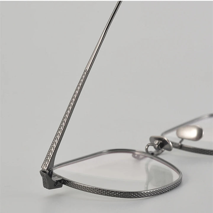 Black Mask Women's Full Rim Square Titanium Eyeglasses Mn015 Full Rim Black Mask   