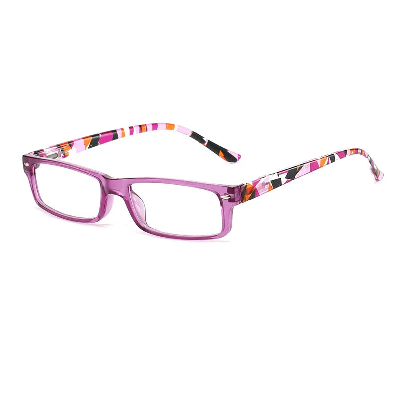 Kocolior Women's Full Rim Square Pc Alloy Photochromic Reading Glasses 525004