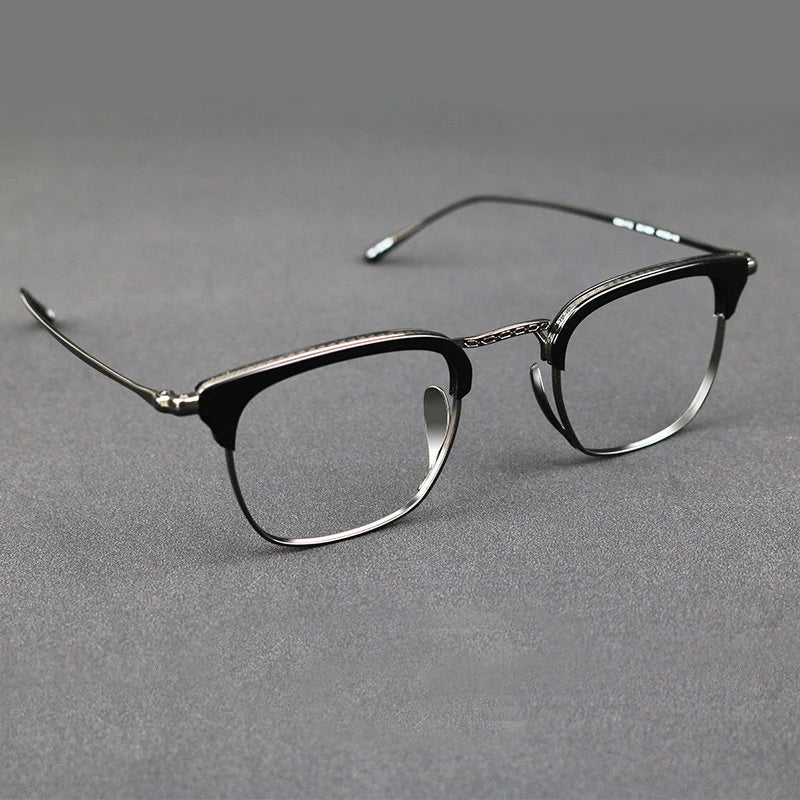 Blackmask Unisex Full Rim Square Titanium Eyeglasses BM-KM1112