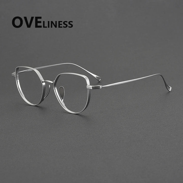 Oveliness Unisex Full Rim Square Cat Eye Titanium Eyeglasses 643002