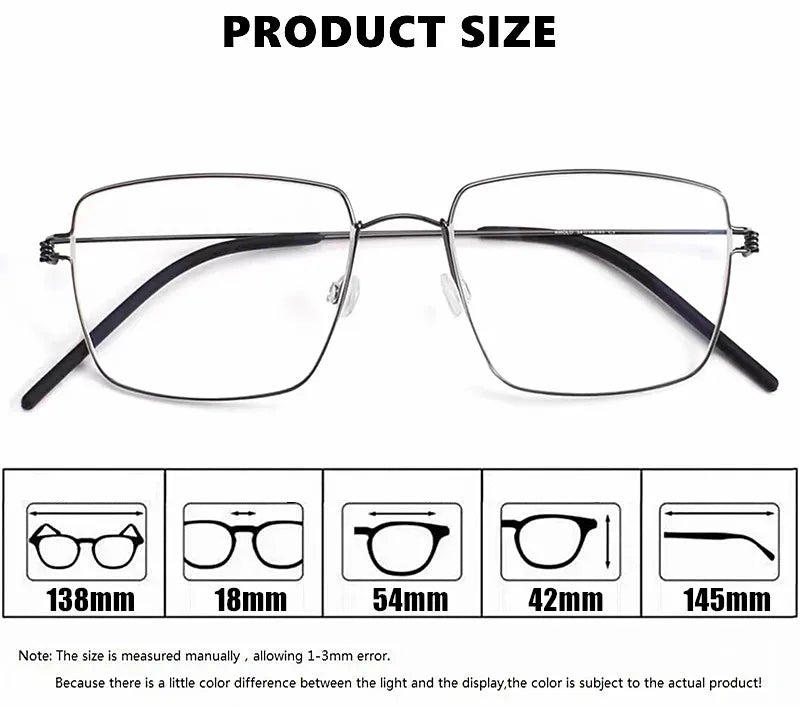 Aimee Unisex Full Rim Polygon Square Titanium Eyeglasses 613893