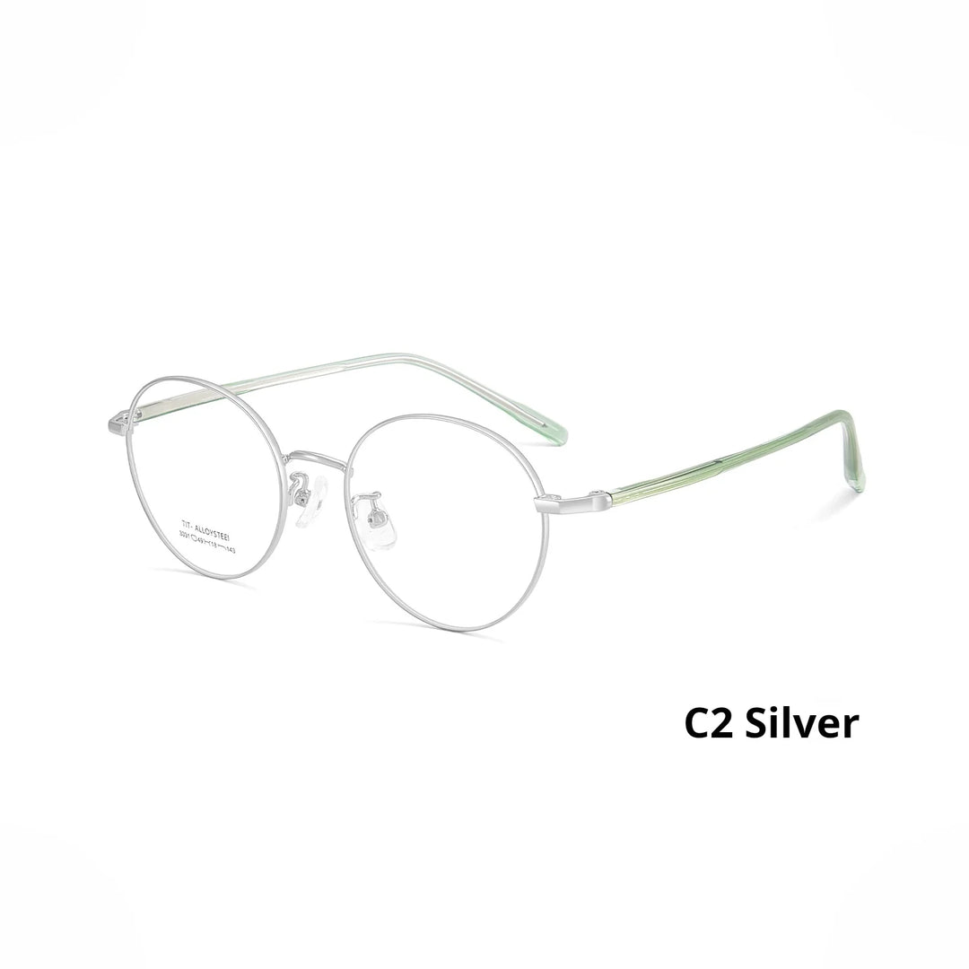Momoja Women's Full Rim Oval Round Alloy Eyeglasses 73031