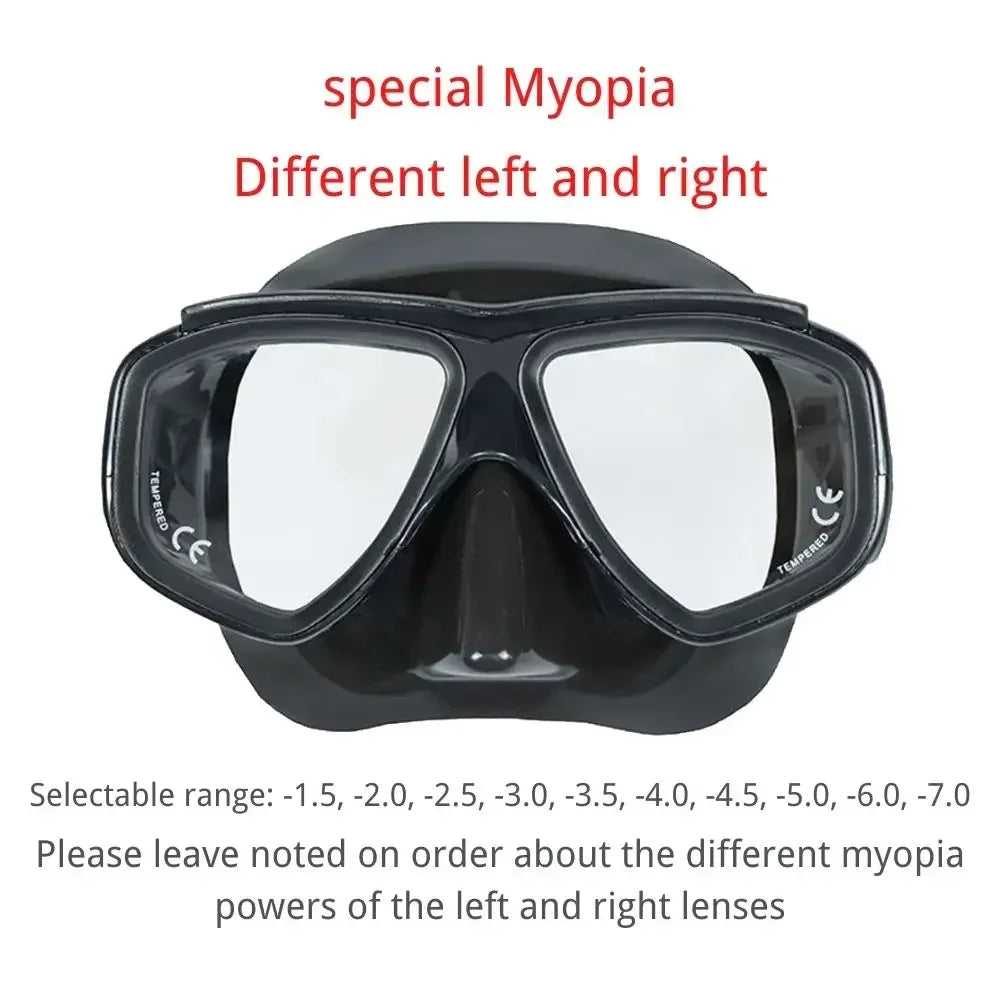 Aleefa Unisex Goggle Pc Silicone Tempered Glass Lens Swim Mask 64302