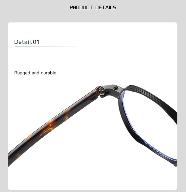 Gmei Optical WO-TF00237 women's round alloy prescription eyeglasses — view 9