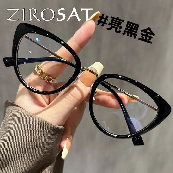 Zirosat Unisex Full Rim Round TR90 Prescription Eyeglasses 9039 - view 2