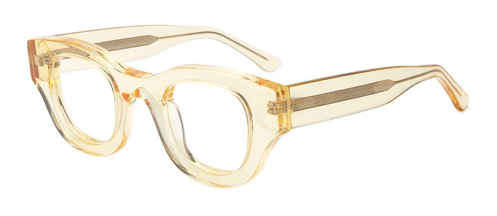 Esnbie Men's Full Rim Big Square Thick Acetate Eyeglasses 230431