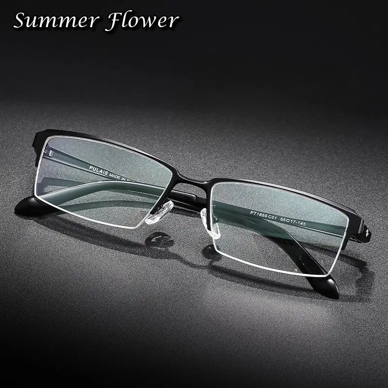 Summer Flower Unisex Semi Rim Square Titanium Eyeglasses 18504/03