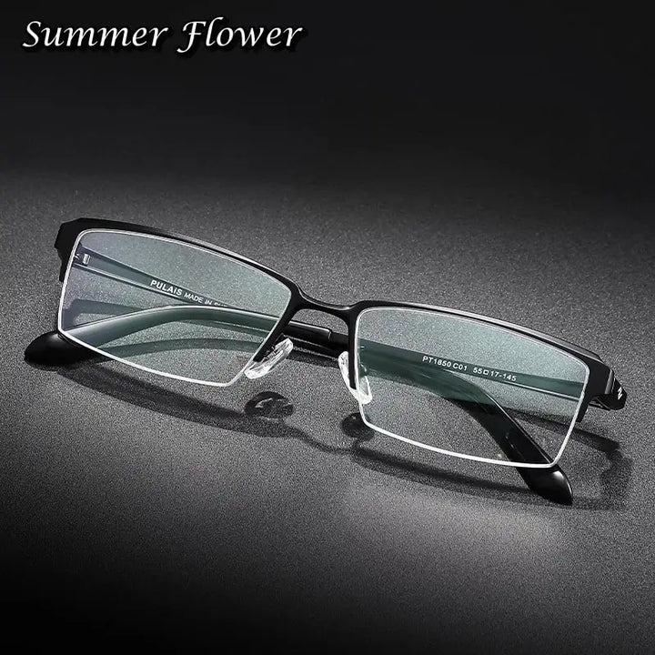 Summer Flower Unisex Semi Rim Square Titanium Eyeglasses 18504/03