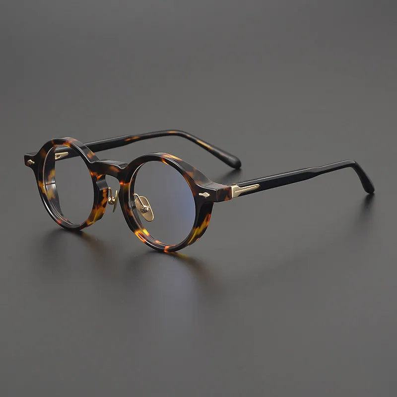 Black Mask Unisex Full Rim Round Acetate Eyeglasses BM-CR60