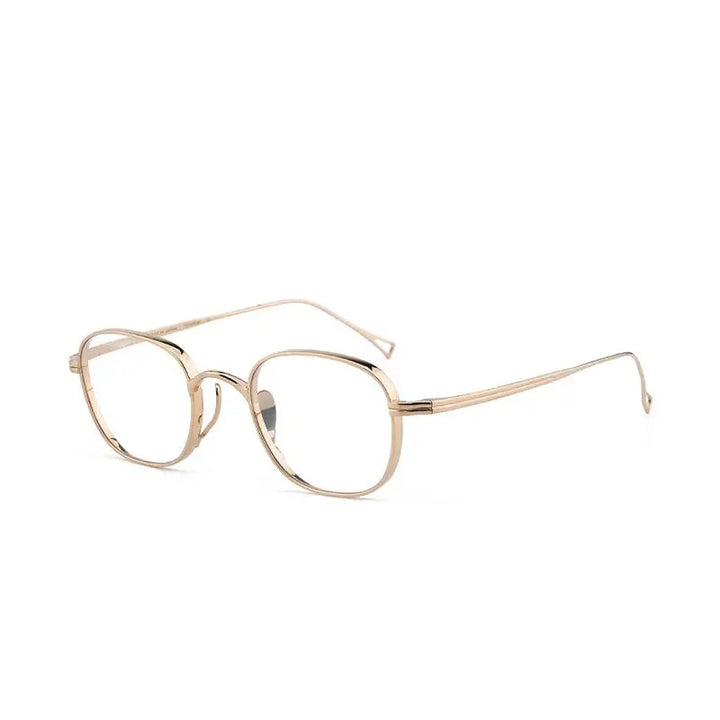 Bobbie Full Rim 101400 Unisex Polygon Square Titanium Frames FuzWeb