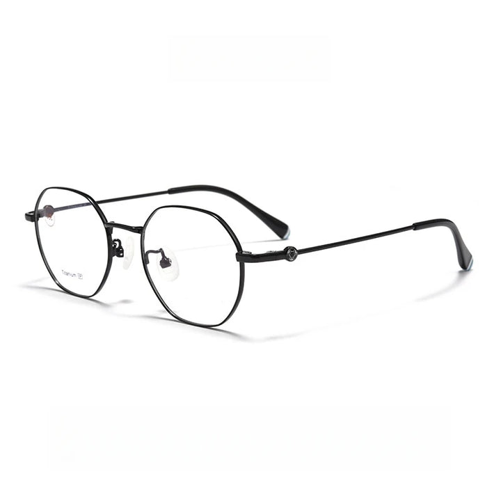 Yimaruili Youth Unisex Full Rim Flat Top Round Alloy Eyeglasses 710185