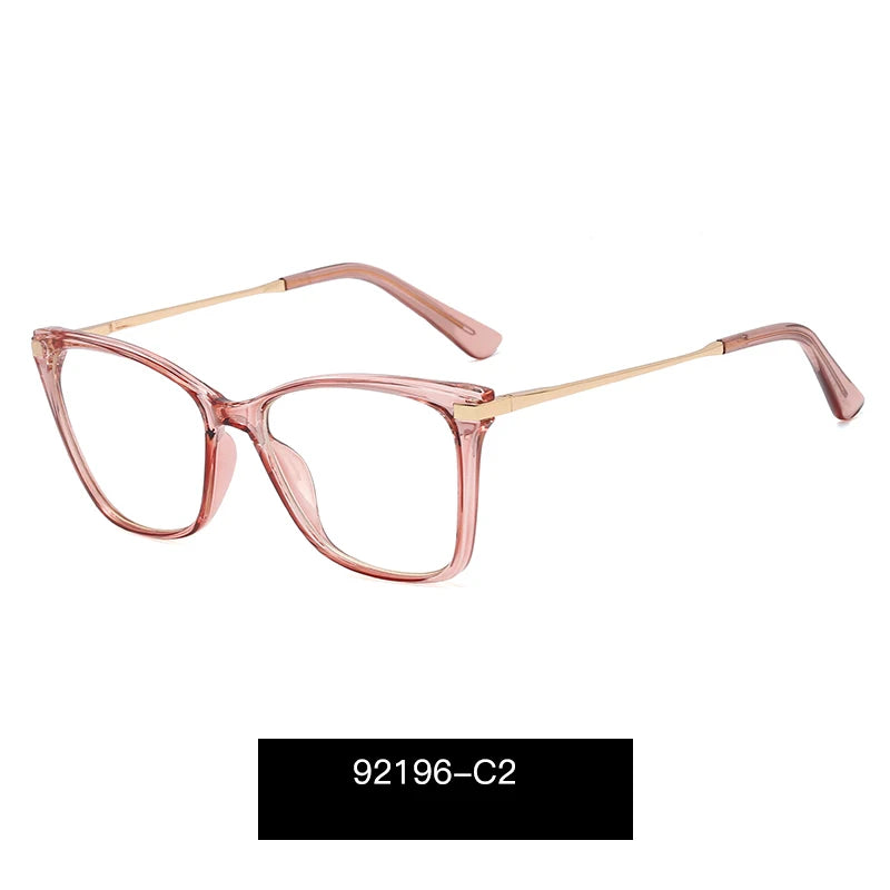 Handoer Women's Full Rim Square Cat Eye Tr 90 Alloy Eyeglasses 92196