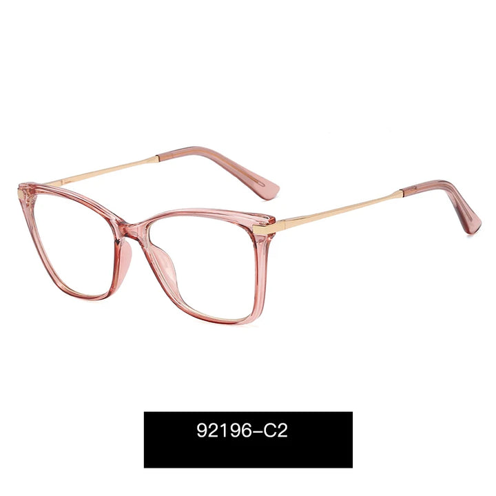 Handoer Women's Full Rim Square Cat Eye Tr 90 Alloy Eyeglasses 92196