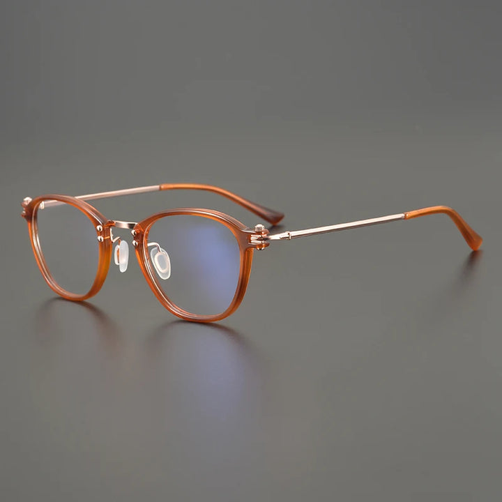 Bobbie Unisex Full Rim Square Acetate Titanium Eyeglasses 965881