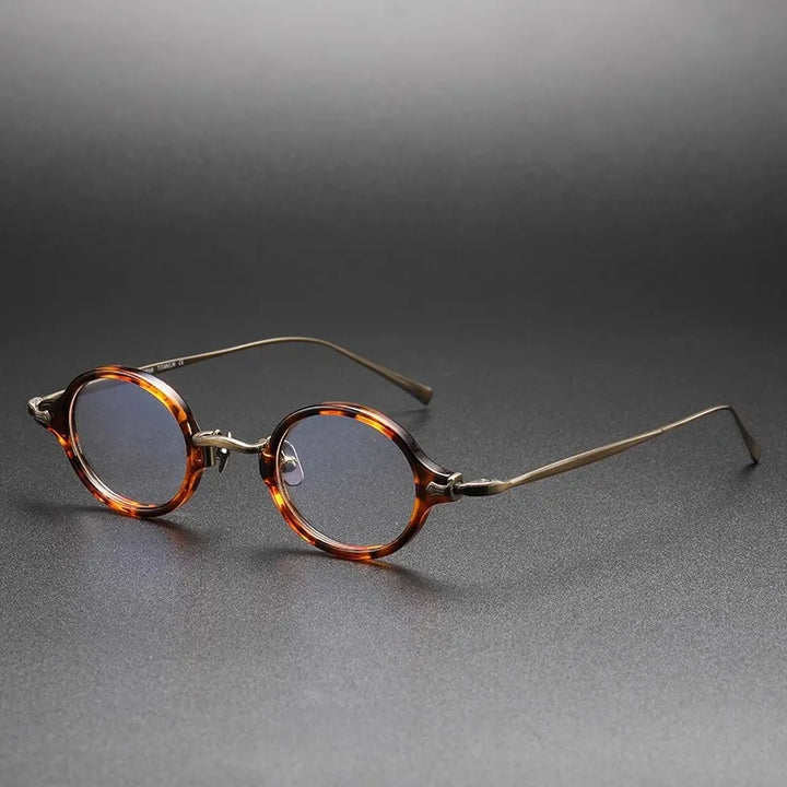 Momoja Women's Full Rim Round Titanium Acetate Eyeglasses 722181