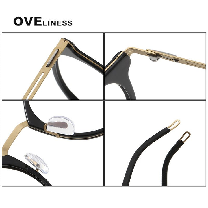 Oveliness Unisex Full Rim Oval Titanium Eyeglasses 8202306 Full Rim Oveliness   