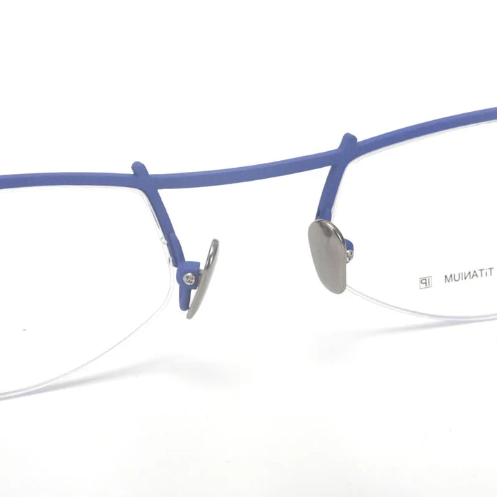 Muzz T7785 unisex small semi-rimless titanium prescription eyeglasses — view 12