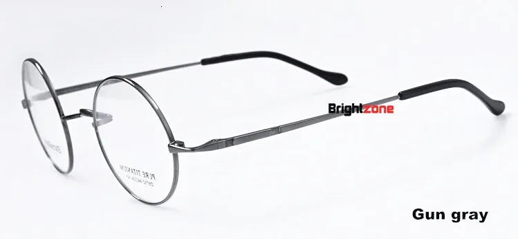 Brightzone Women's Full Rim Round Titanium Eyeglasses 71422 Full Rim Brightzone Gray 44mm