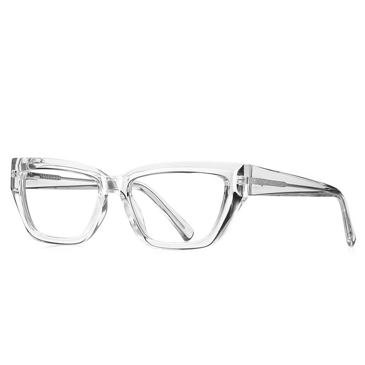 CCspace Women's Full Rim Square Cat Eye Tr 90 Eyeglasses 56598 Full Rim CCspace C2Clear  