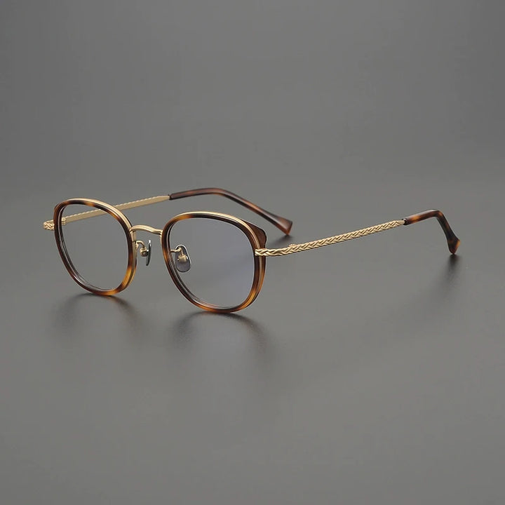 Gatenac Unisex Full Rim Square Acetate Titanium Eyeglasses G9002