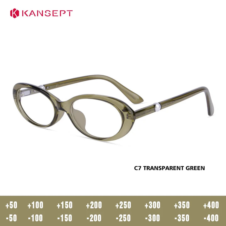 Kansepat Unisex Full Rim Oval Tr 90 Alloy Reading Glasses 77220