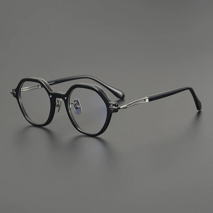 Gatenac Unisex Full Rim Flat Top Oval Acetate Eyeglasses  G84721
