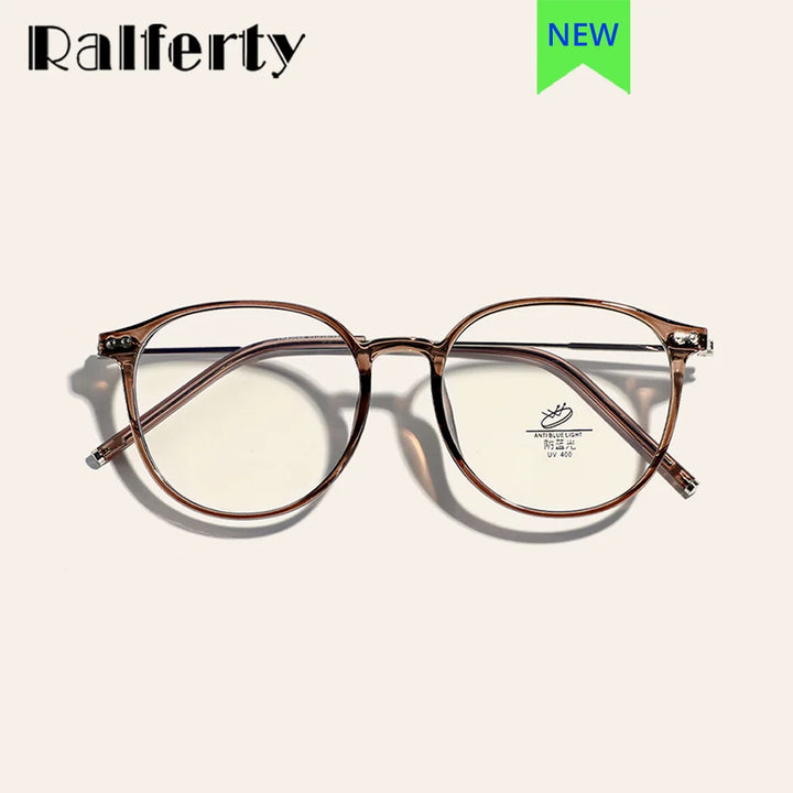 Ralferty Women's Full Rim Round Tr 90 Acetate Eyeglasses R85068 Full Rim Ralferty   